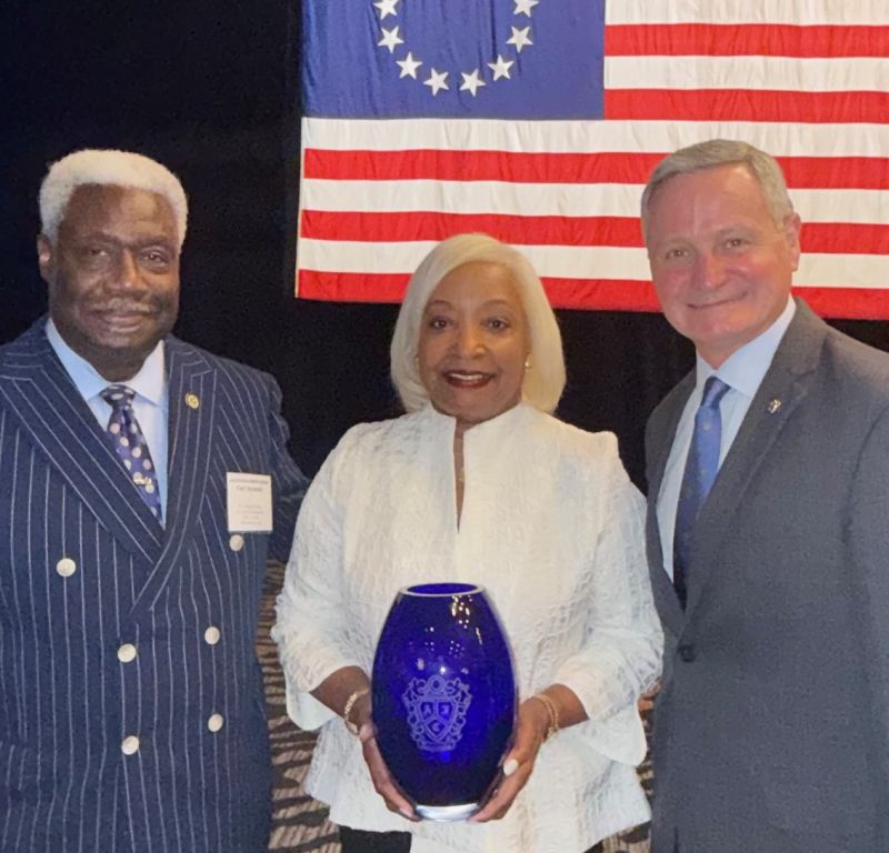 U.S. Court of Appeals for the Fifth Circuit Justice Carl E. Stewart, left, and Lt. Gen. Joseph Berger, executive director of American Inns of Court, present the 2026 American Inns of Court James E. Coleman Jr. Award for Professionalism in the Fifth Circuit to Patricia Bennett, dean emerita of the Mississippi Christian University School of Law.